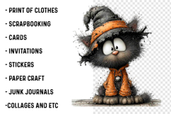 Halloween Cat Clipart PNG Product Image 2