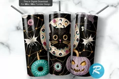 Halloween Cat Ghost Donut 20oz/30oz Skinny Tumbler