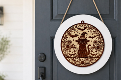 Halloween Cat Hanging Ornament SVG Product Image 4