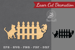 Halloween Cat Laser Cut Decoration SVG Product Image 1