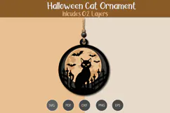 Halloween Cat Ornament Product Image 3