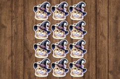 Halloween Cat Printable Stickers - PNG Sticker Sheet