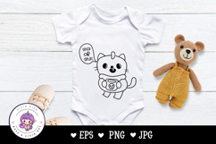 Halloween cat wear pumpkin dress kawaii kitten clipart Product Image 4