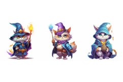 Halloween cat clipart bundle set of 10 illustration Product Image 3