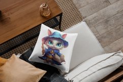 Halloween cat clipart bundle set of 10 illustration Product Image 7