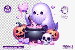 halloween cauldron ghost png, pink ghost pumpkin clipart, pastel halloween sublimation, cute ghost with cauldron, witchy halloween png, kawaii halloween clipart, halloween pink pumpkin png, spooky cute ghost sublimation, cauldron clipart png, pastel goth 