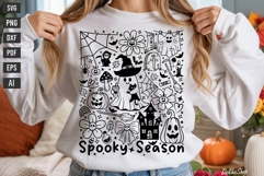 Ghost Halloween Svg, Halloween Shirt Svg, Spooky Season Svg Product Image 1