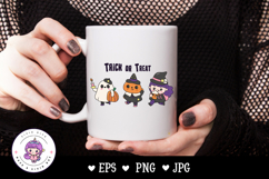 Halloween cartoon trick or treat kawaii cliparts spooky cute Product Image 2