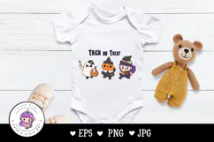 Halloween cartoon trick or treat kawaii cliparts spooky cute Product Image 4