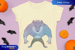 Halloween Beast Watercolor Sublimation Product Image 1