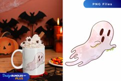 Halloween Cute Ghost Watercolor Sublimation Product Image 1