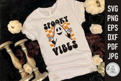 Spooky Vibes SVG design use for funny Halloween shirts, mugs, tumblers, phone cases and more. Checkered ghost svg design also print as small stickers or decals