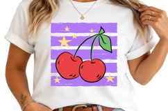 Halloween Sublimation PNG | Halloween Cherry Stripes PNG Product Image 2