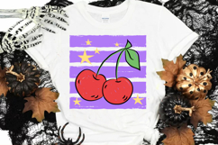 Halloween Sublimation PNG | Halloween Cherry Stripes PNG Product Image 3