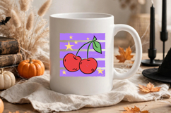 Halloween Sublimation PNG | Halloween Cherry Stripes PNG Product Image 4