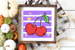 Halloween Sublimation PNG | Halloween Cherry Stripes PNG Product Image 5
