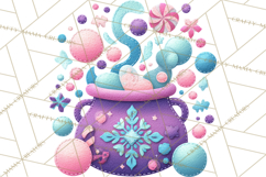 Halloween &amp; Christmas Clipart PNG, Stitched Felt Holiday Product Image 2
