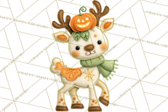 Halloween &amp; Christmas Clipart PNG, Stitched Felt Holiday Product Image 4