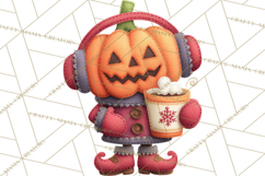 Halloween &amp; Christmas Clipart PNG, Stitched Felt Holiday Product Image 2