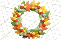 Halloween & Christmas Clipart PNG, Stitched Felt Holiday Product Image 5