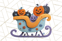 Halloween &amp; Christmas Clipart PNG, Stitched Felt Holiday Product Image 3