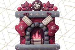 Halloween &amp; Christmas Clipart PNG, Stitched Felt Holiday Product Image 3