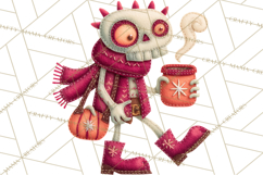 Halloween &amp; Christmas Clipart PNG, Stitched Felt Holiday Product Image 4
