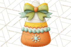 Halloween &amp; Christmas Clipart PNG, Stitched Felt Holiday Product Image 5