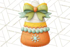 Halloween & Christmas Clipart PNG, Stitched Felt Holiday Product Image 5