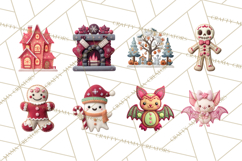 Halloween &amp; Christmas Clipart PNG, Stitched Felt Holiday Product Image 5