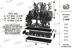 Halloween Haunted Village Stand Laser Cut. Halloween SVG Product Image 2