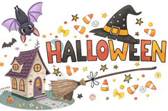 Cute Halloween Clipart Set Kawaii Style Characters Product Image 3