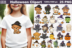 Cute Characters Halloween Clipart | Baby Animals Bundle Product Image 1