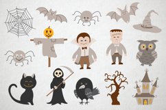 Halloween clipart bundle SVG, 45 elements EPS, DXF, PNG, JPG Product Image 4