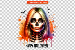 sugar skull girl png, halloween skull girl, sugar skull clipart, spooky girl png, gothic halloween, halloween sublimation, skull art png, printable halloween png, halloween clipart, halloween t shirt design
