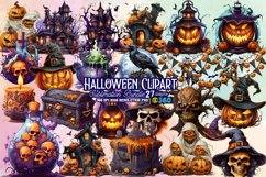 Halloween Clipart Sublimation Bundle Product Image 1