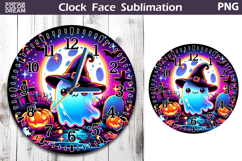 Cute Ghost Clock Face | Halloween Clock Design Product Image 1