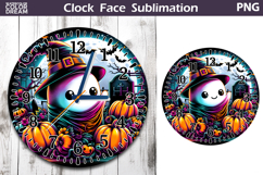 Cute Ghost Clock Face | Halloween Clock Design Product Image 1