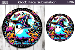 Cute Ghost Clock Face | Halloween Clock Design Product Image 1