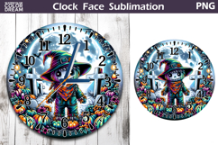 Scarecrow Clock Face | Halloween Clock Design Product Image 1