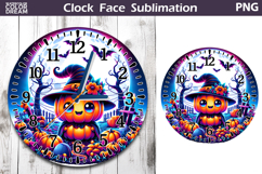 Cute Pumpkin Clock Face | Halloween Clock Design Product Image 1