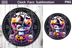 Cute Bat Clock Face | Halloween Clock Design Product Image 1