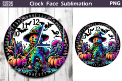 Scarecrow Clock Face | Halloween Clock Design Product Image 1