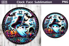 Cute Ghost Clock Face | Halloween Clock Design Product Image 1