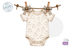 Halloween Clothes Line Clipart, Watercolor Clothesline Clip Product Image 1