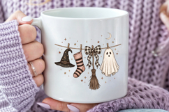 Halloween Clothesline Sublimation, Witch Hat &amp; Ghost PNG Product Image 5