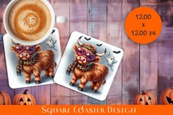 Halloween Coaster Design, Sublimation Designs Halloween Product Image 1