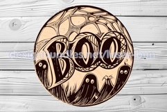 Halloween coasters engraving laser cut. SVG PDF AI files Product Image 1