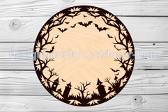Halloween coaster engraving without cutting line. SVG PDF AI Product Image 1