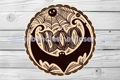 Halloween coasters engraving laser cut. SVG PDF AI files Product Image 1